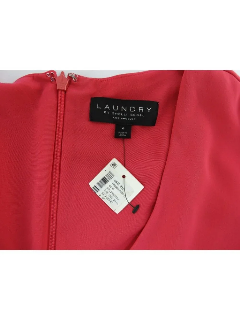 New Laundry By Shelli Segal Pink Dress Size 6 Bell Sleeve V Neck NWT Shift - Picture 5 of 8